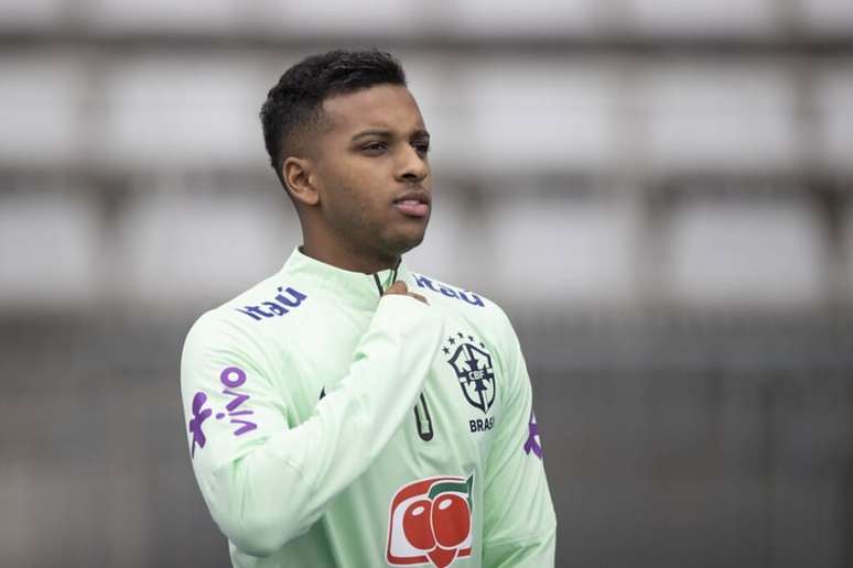 Rodrygo em ação pela Seleção Brasileira (Foto: Lucas Figueiredo/CBF)