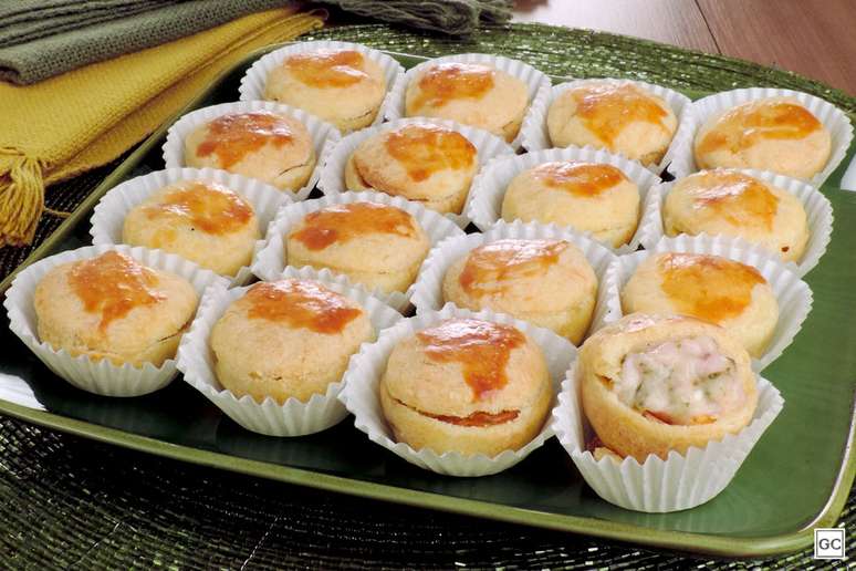Empadinha de presunto e queijo | Foto: Guia da Cozinha