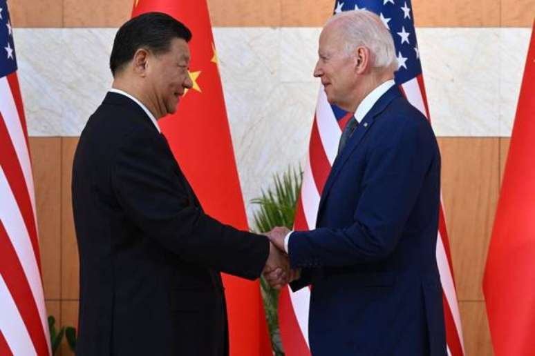 Xi Jinping e Joe Biden durante encontro em Bali