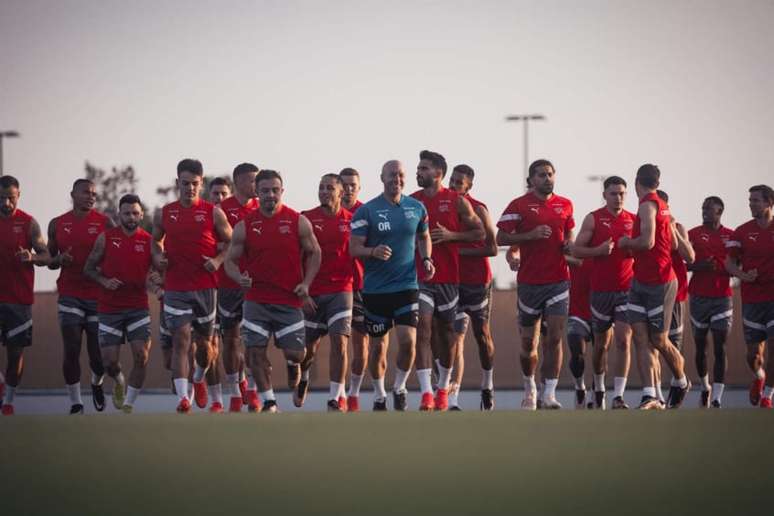 Suíça faz seu primeiro treino no Qatar (Foto: Divulgação/Suíça)