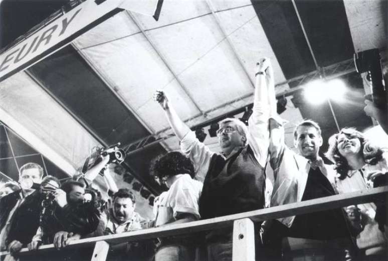 Luis Antonio Fleury Filho e Orestes Qu&eacute;rcia (28/09/1990).