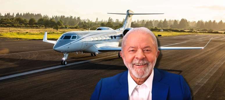 Lula e um Gulfstream semelhante ao de sua carona para o Egito