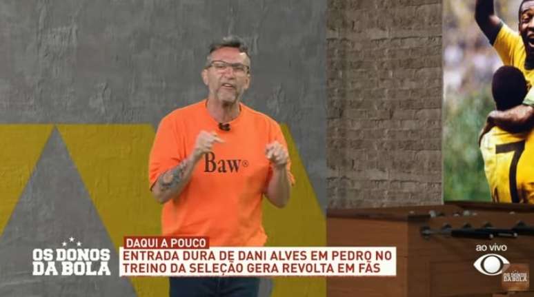 Neto detonou Daniel Alves durante o "Os Donos da Bola" desta quarta-feira (Reprodução/Band)