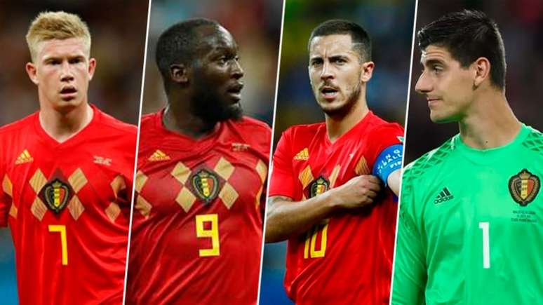 De Bruyne, Lukaku, Hazard e Courtois são os grandes nomes da Bélgica (Foto: AFP)