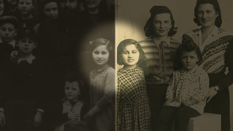 O rosto de Blanche na foto de arquivo à esquerda foi listado anteriormente como não identificado - ela sabia sobre a foto de família à direita