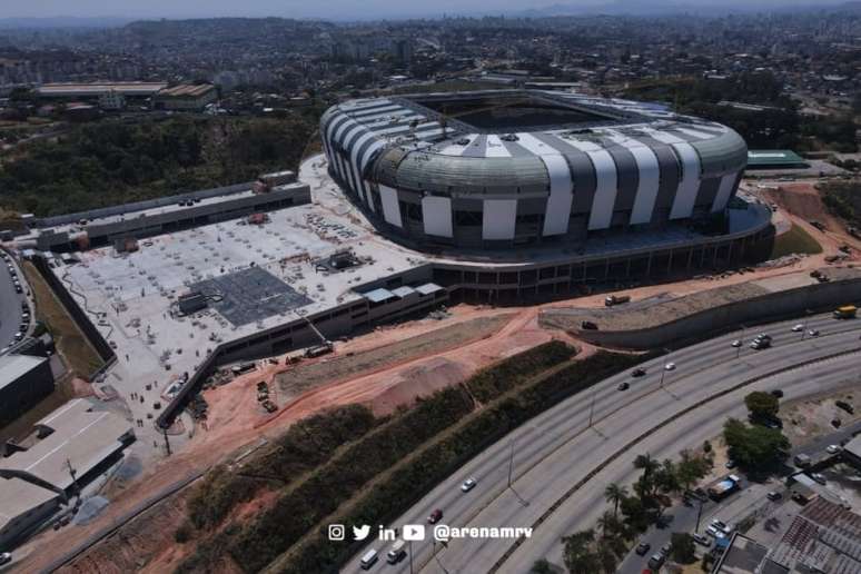 Estádio já tem mais de 90% das obras internas concluídas - (Foto: Redes Sociais/Arena MRV)