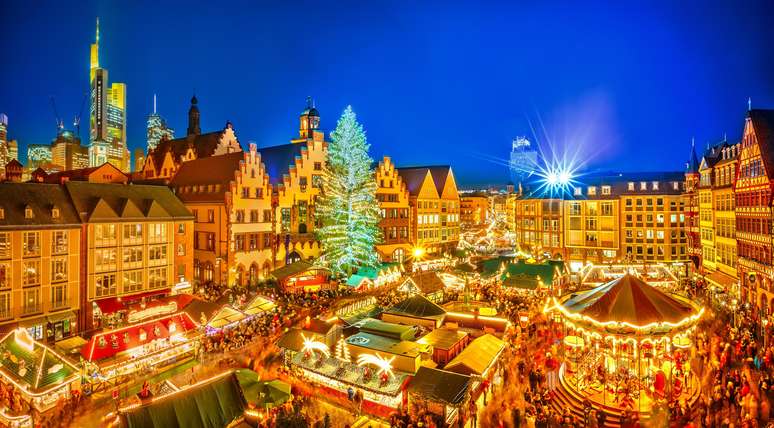 Tradicionalíssimo, o Mercado de Natal de Frankfurt acontece desde 1393.