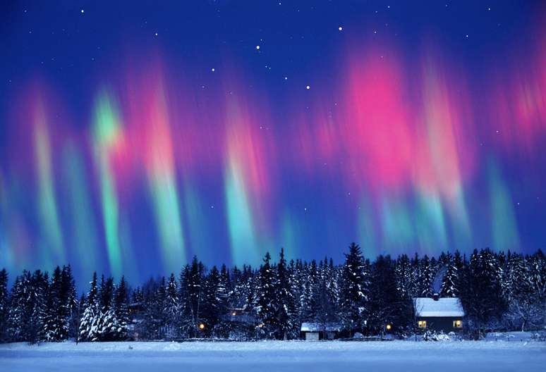 Natal com aurora boreal: que luxo.