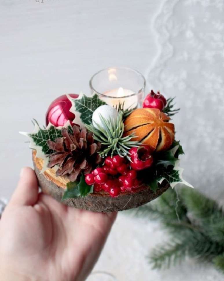 48. Fa&ccedil;a arranjos natalinos de diferentes tamanhos &ndash; Foto crafts diy handmade