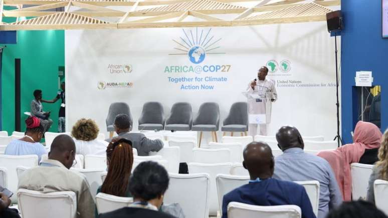 Painel africano durante a COP 27.
