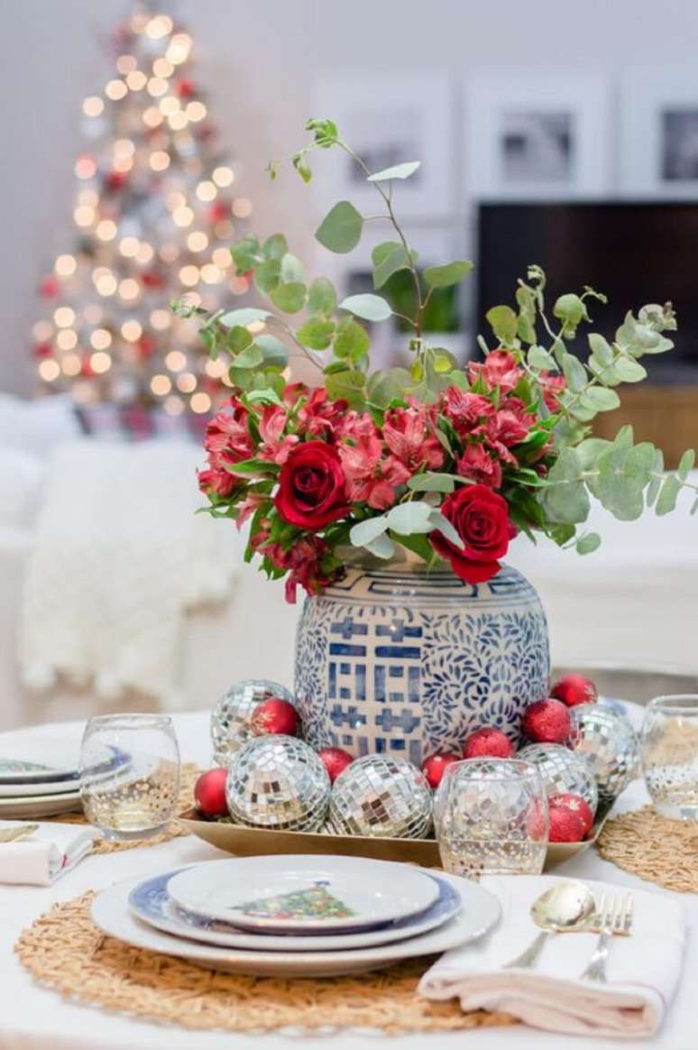 27. Arranjos natalinos para decora&ccedil;&atilde;o de sala de estar &ndash; Foto The Home I Create