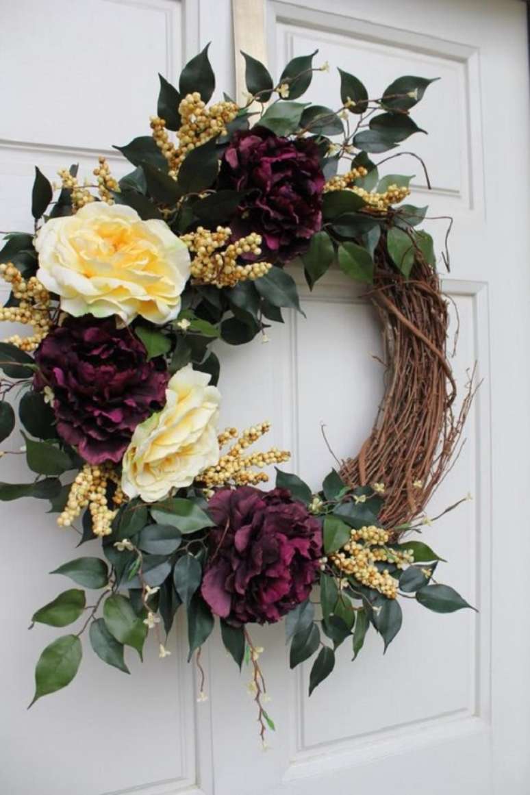 34. Arranjos natalinos para porta de entrada de casa &ndash; Foto etsy