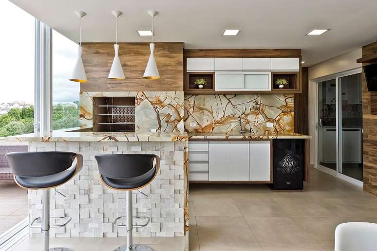 5. &Aacute;rea gourmet funcional, criativa e planejada. Fonte: Projeto Melissa Martins