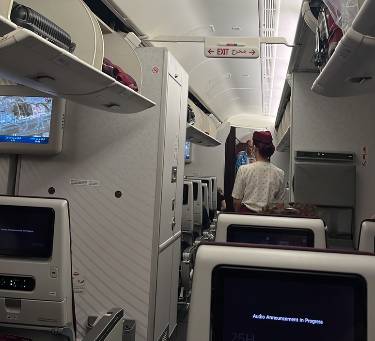 Reportagem do Terra no voo de São Paulo até Doha, no Catar