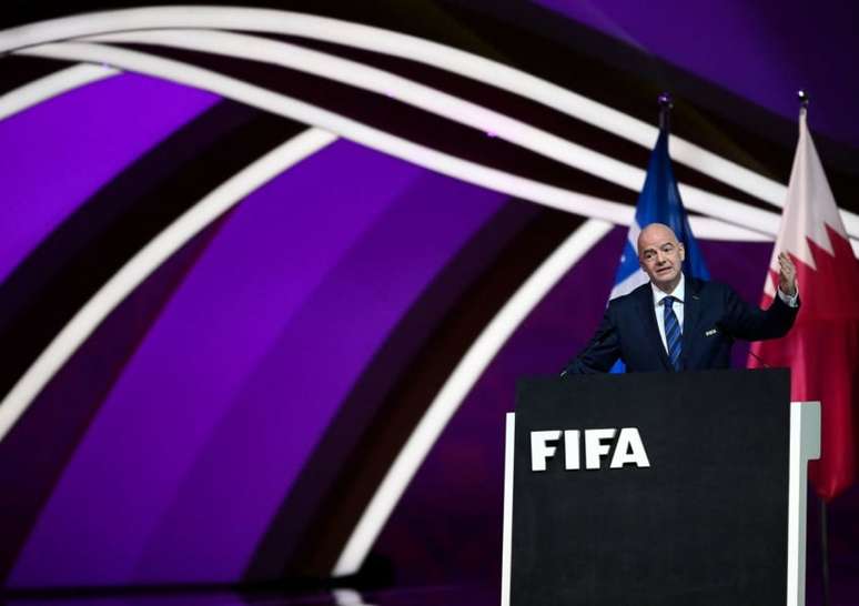 Discurso de Gianni Infantino é criticado nas redes sociais (Foto: FRANCK FIFE / AFP)