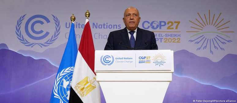 "Resultados que alcançamos juntos são prova de nossa vontade coletiva", disse o presidente da COP27, Sameh Shoukry