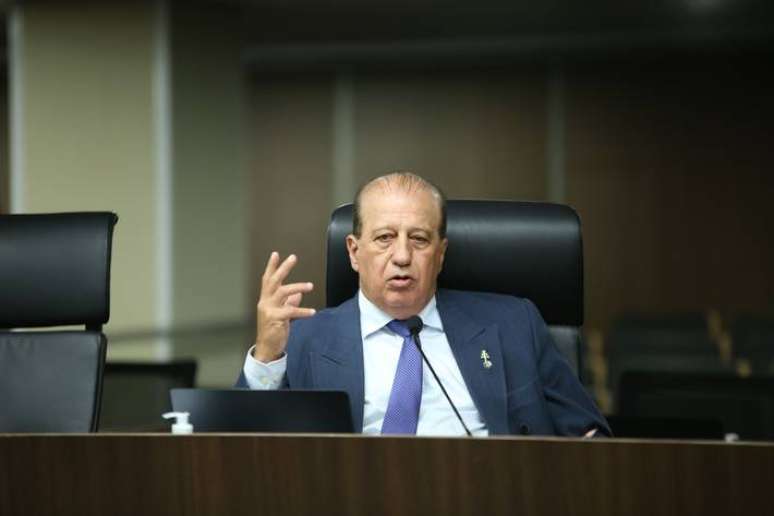 O ministro do TCU Augusto Nardes em sessão do tribunal em 16 de novembro de 2022.