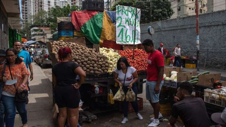 Mercado de rua em Caracas