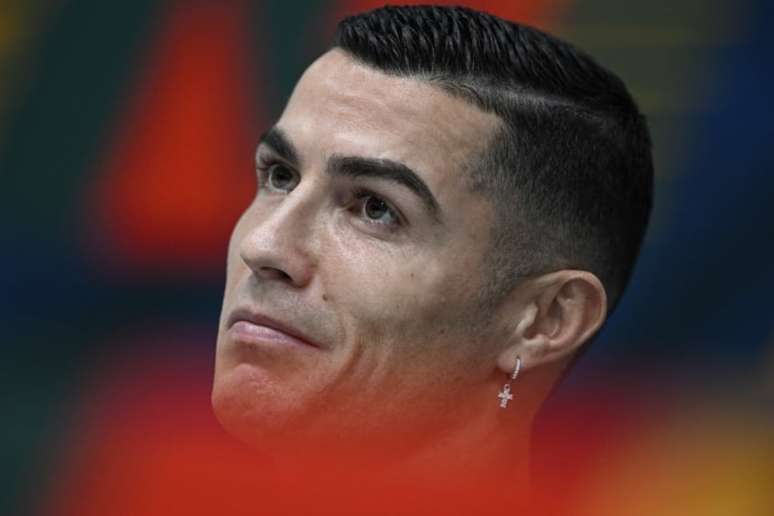 Cristiano Ronaldo dá entrevista coletiva na Copa do Mundo (PATRICIA DE MELO MOREIRA / AFP)