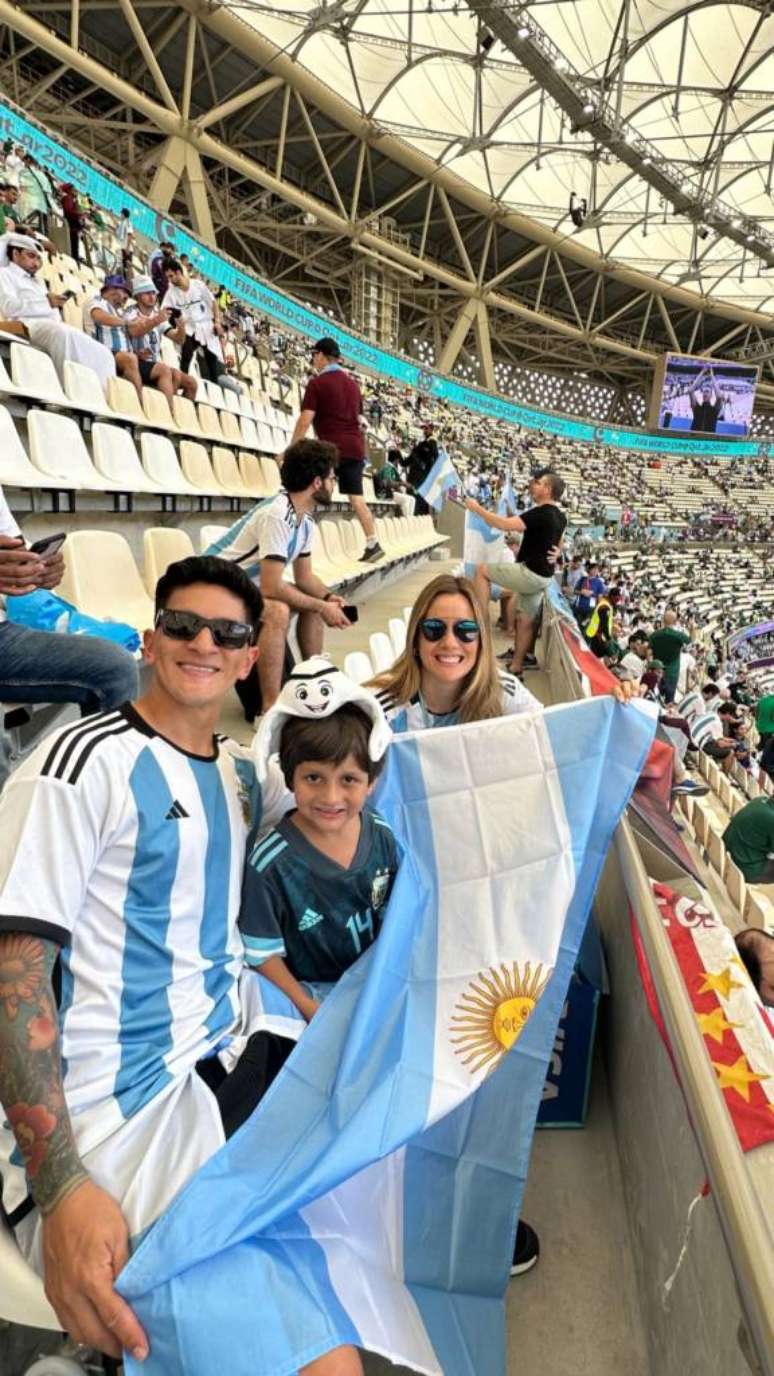 Cano acompanha estreia da Argentina na Copa (Foto: Reprodução)