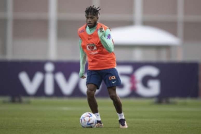 Fred em treino da Seleção em Turim (Foto: Lucas Figueiredo / CBF)