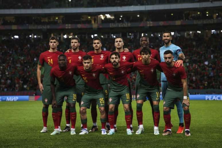 Jogadores de Portugal no amistoso contra a Nigéria (Foto: CARLOS COSTA / AFP)