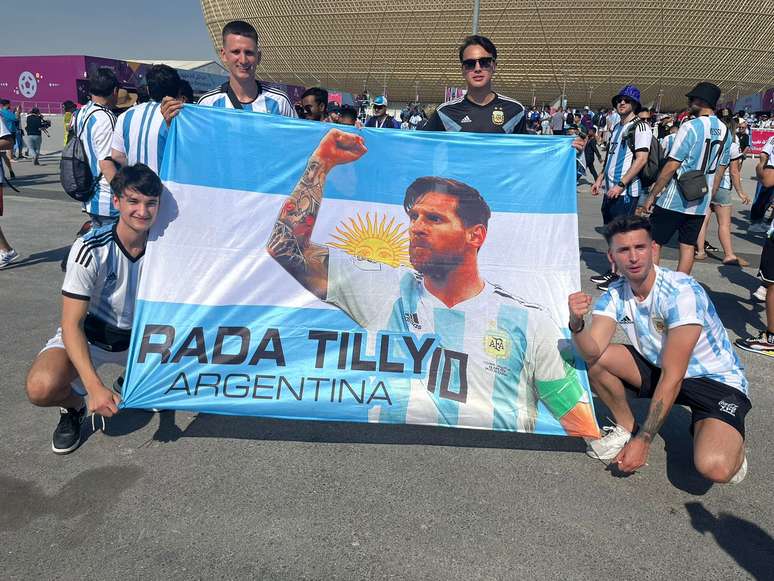 Faixa para Messi da torcida argentina