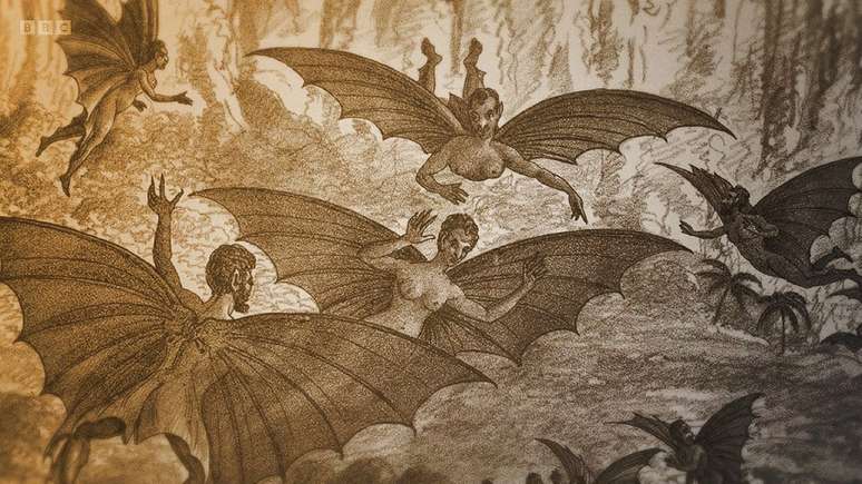 Autor do artigo dizia que havia homens-morcego vivendo na Lua