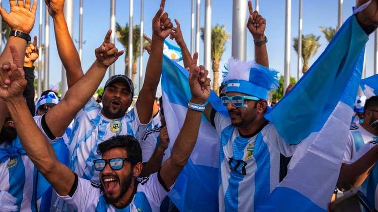 Há uma grande torcida para a Argentina no Catar