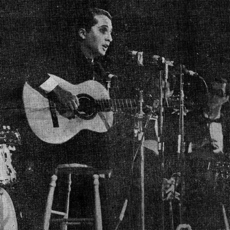 Roberto Menescal no Carnegie Hall, em Nova York, em 1962