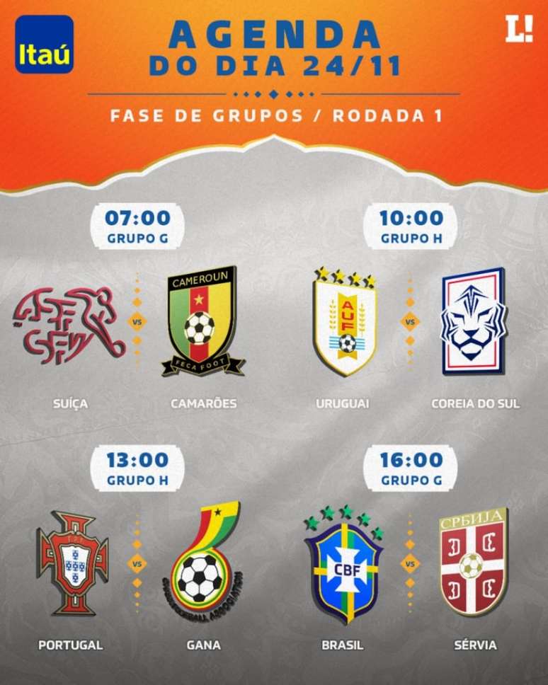 Saiba dia e horário do primeiro jogo da Copa do Mundo - Lance!