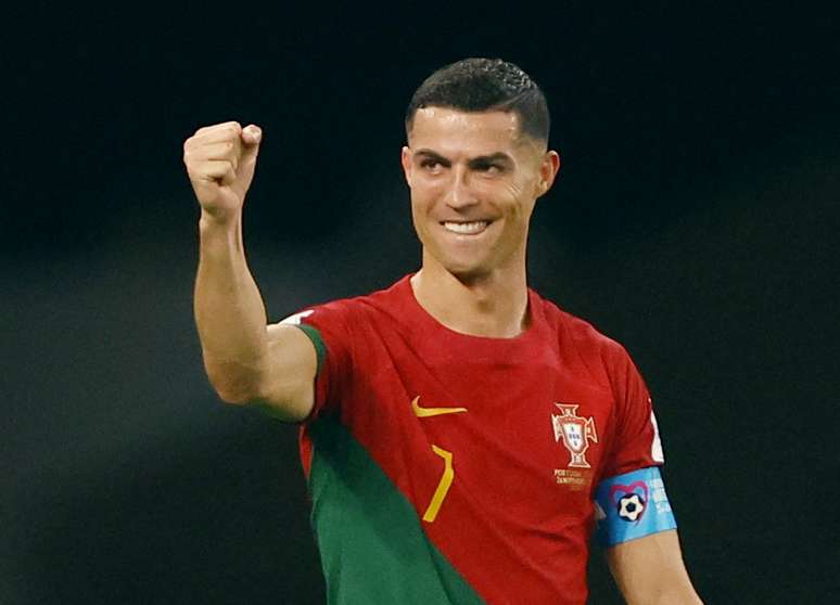 Cristiano Ronaldo comemora gol 