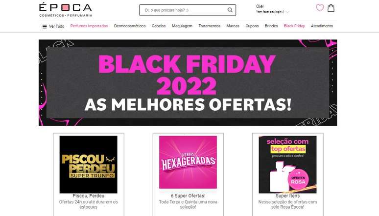 Black Friday Beleza | &Eacute;poca Cosm&eacute;ticos