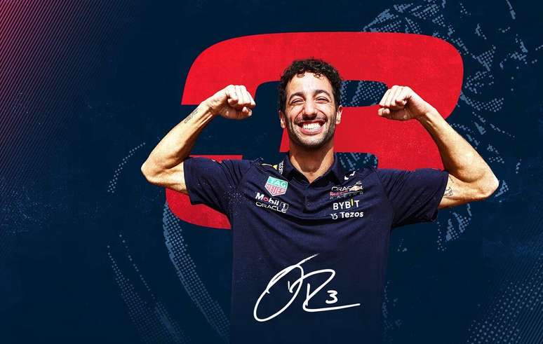 Daniel Ricciardo será terceiro piloto da Red Bull em 2023 