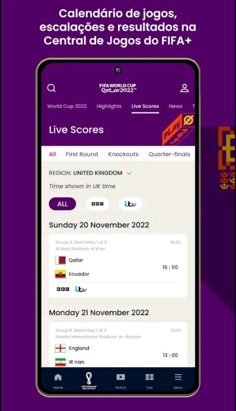 Copa do Mundo 2022: como ver o calendário de jogos pelo celular