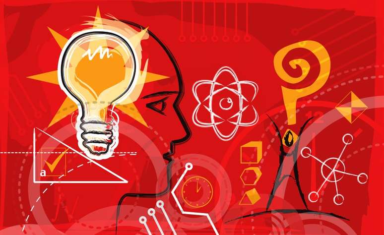 Ilustra&ccedil;&atilde;o com elementos da ci&ecirc;ncia