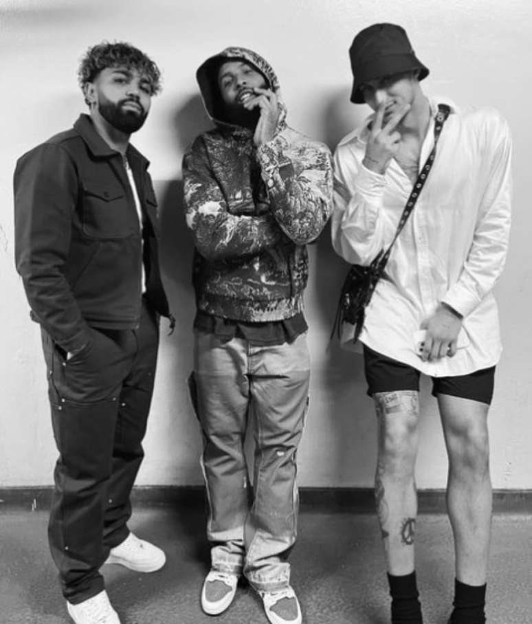 Gabigol posta foto ao lado de Odell Beckham Jr e Kyle Kuzma (Foto: Reprodução/Instagram)