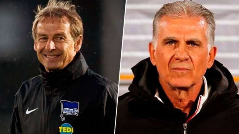 Comentários de Klinsmann (à esquerda) não soaram bem para o técnico Carlos Queiroz (Fotos: Twitter/Reprodução
AFP)