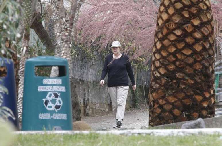 Angela Merkel durante férias na ilha de Ischia, em abril de 2015