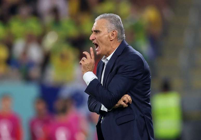Tite durante a partida entre o Brasil e a Suíça, que termirnou com a vitória por 1 a 0 e a classificação para as oitavas de final