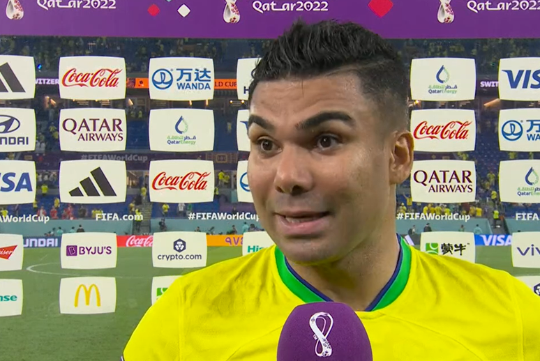 Casemiro fala à imprensa após vitória contra a Suíça