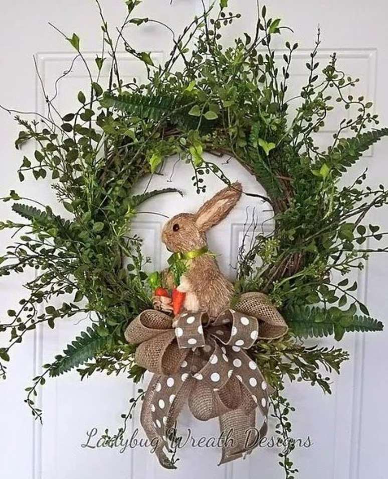 23. Guirlanda de porta natalina com esquilo &ndash; Foto Elaine Gaspareto