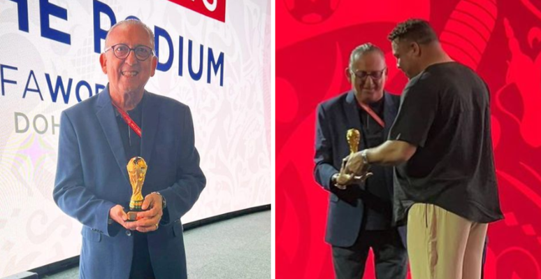 Galvão Bueno é homenageado pela FIFA: "Muita história para contar"