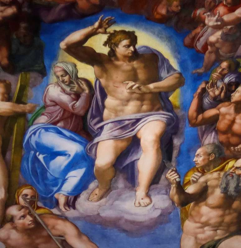 'O Dia do Ju&iacute;zo Final' na Capela Sistina do Vaticano (Michelangelo; 1526-1541)