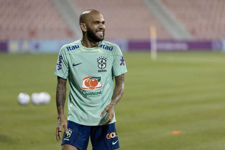 Dani Alves é o jogador mais velho do Brasil na Copa do Mundo do Qatar (Foto: Lucas Figueiredo/CBF)