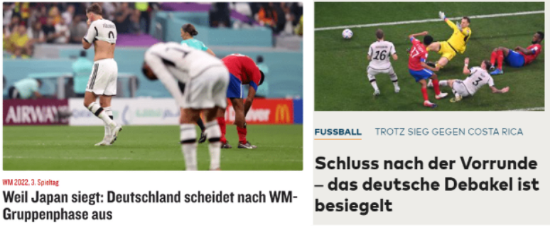 Jornais alemães repercutem a eliminação do time da fase de grupos da Copa do Mundo