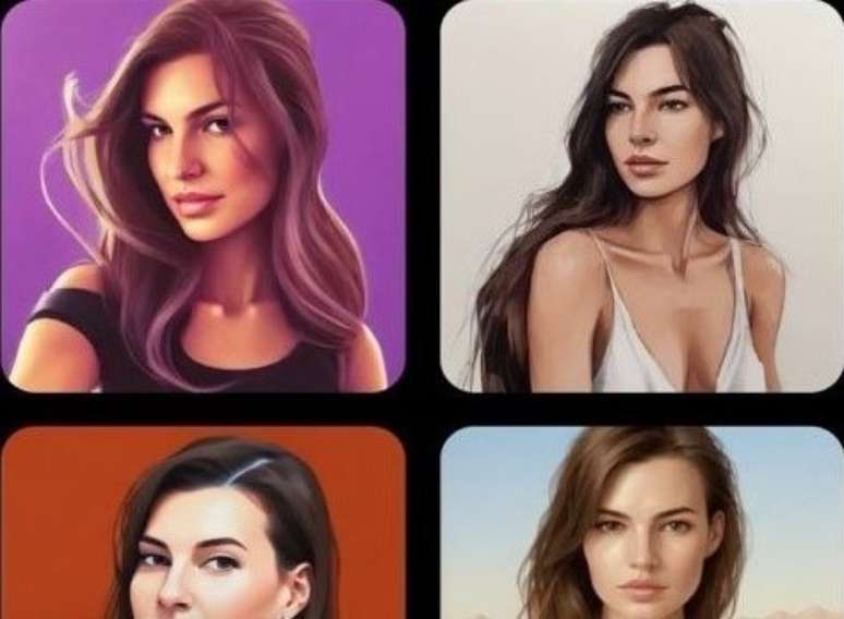 A partir de selfies, Lensa cria diferentes avatares baseados em IA