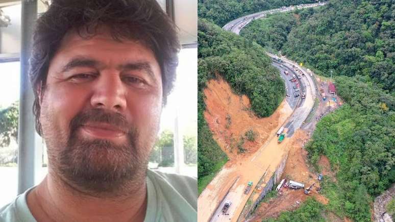 O motorista Marcio Rogerio de Souza morreu no deslizamento da BR-376; seu corpo foi retirado do local nesta quinta-feira