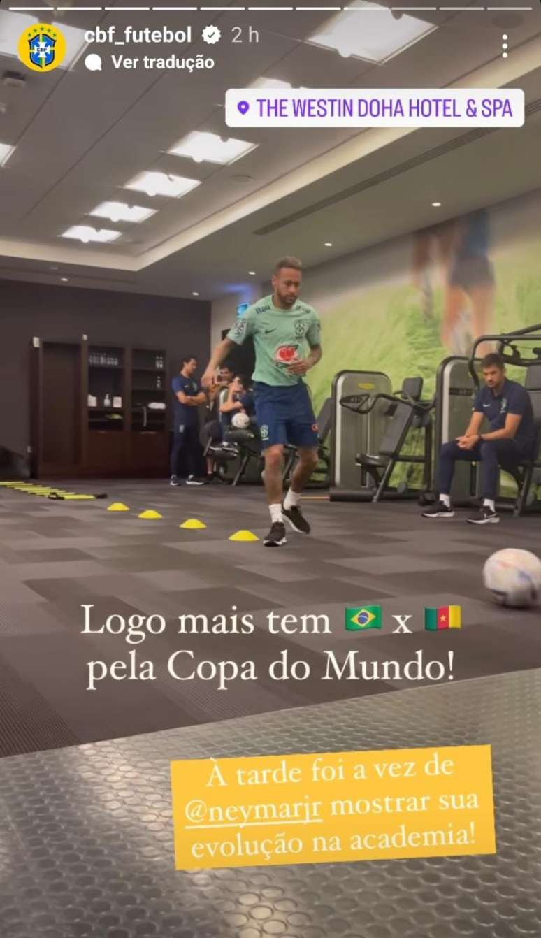 Neymar se recupera em hotel