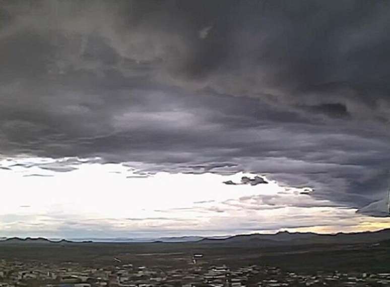 Nuvem de temporal sobre Itaberaba (BA), Foto: Climaaovivo